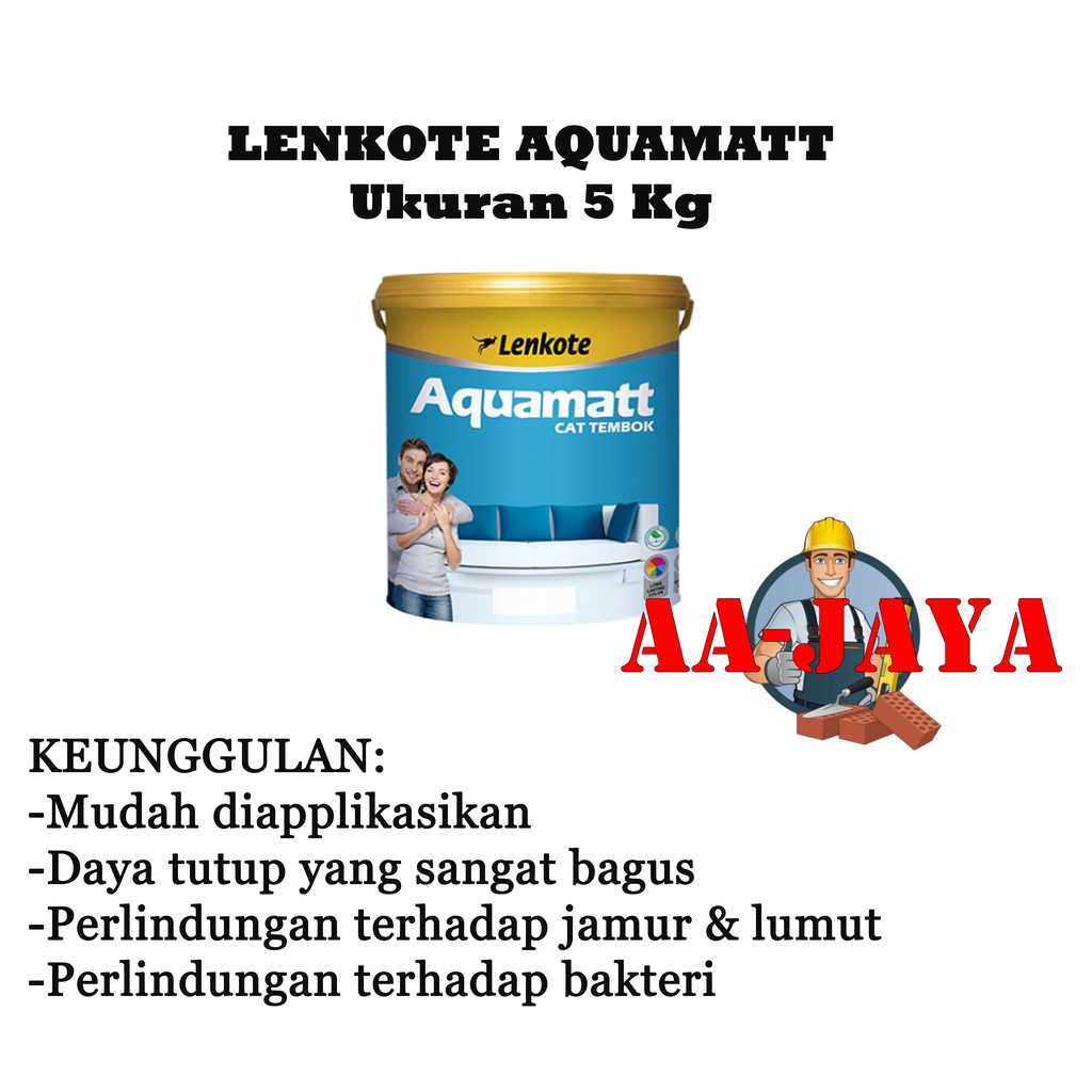 Jual Cat Tembok Interior Lenkote Aquamatt 5 Kg Sw Shopee Indonesia 2759