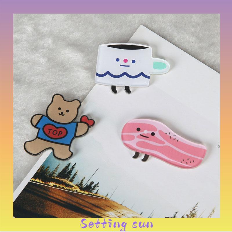 Korean Style Pin Brooch Bros Cute Aesthetic Karakter Akrilik TN