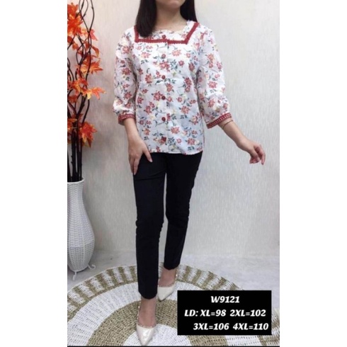 ATASAN KATUN BOLONG CHIBI BORDIR MOTIF BUNGA DAN LIST BROKAT IMPORT (MAROON 4 XL)