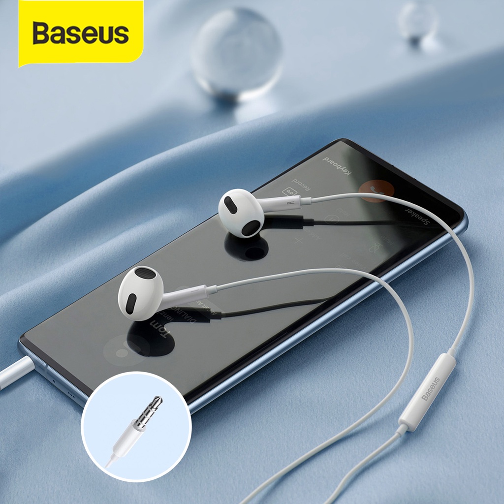 BASEUS HEADSET HANDSFREE ENCOK TYPE-C WIRED EARPHONE C17 H17 MIC