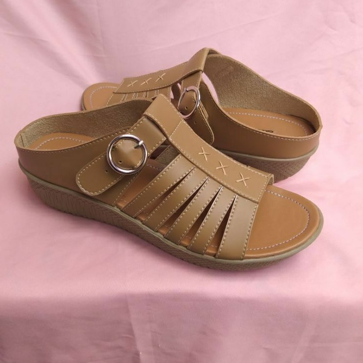 Sandal selop wedges ibu ibu Kondangan Sandal Summer Party original K3NZIO