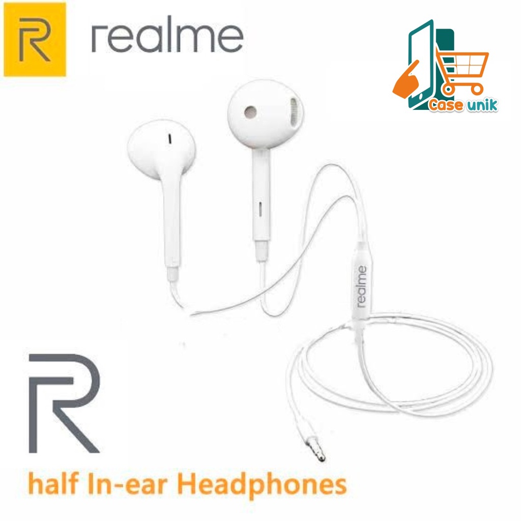 R15 Headset headsfree earphone Hf ORIGINAL REALME 2 3 5 6 7 pro C1 c2 c3 c11 c15 c12 c17 c20 C21y JACK 3.5MM CS3280