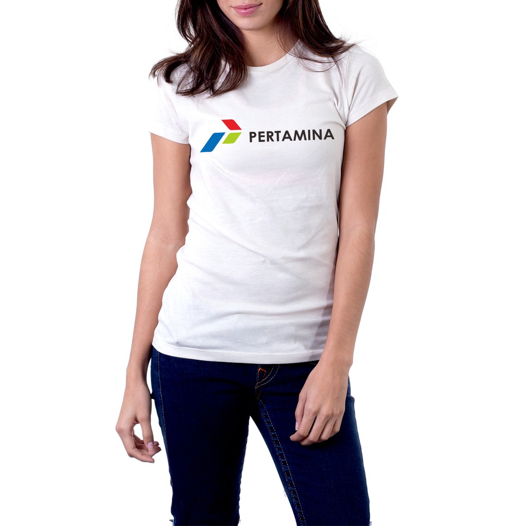 Kaos / T-shirt Logo Pertamina / O neck Lengan Pendek / Pria & Wanita