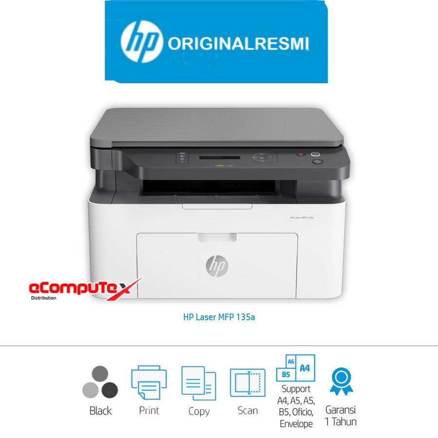 PRINTER HP LASERJET M135A ALL   IN ONE / HP LASER JET M135 A /   M 135 A PRINT SCAN COPY AIO   RESMI