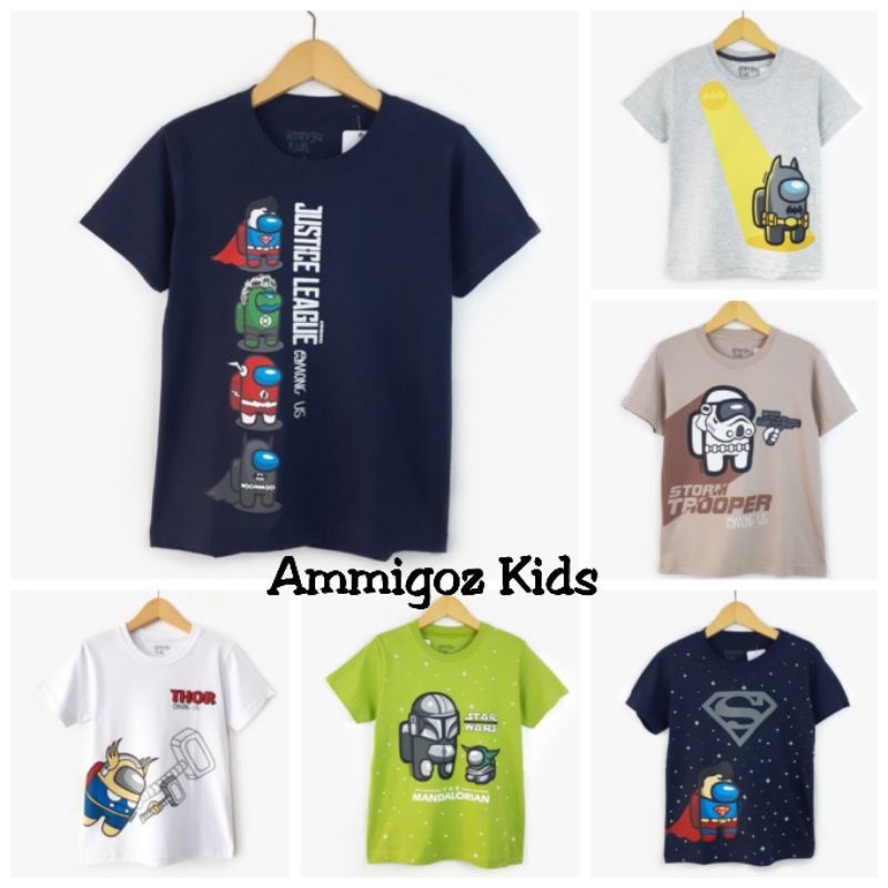 Ammigoz Kids Kaos Anak Laki Laki Among Us Superhero