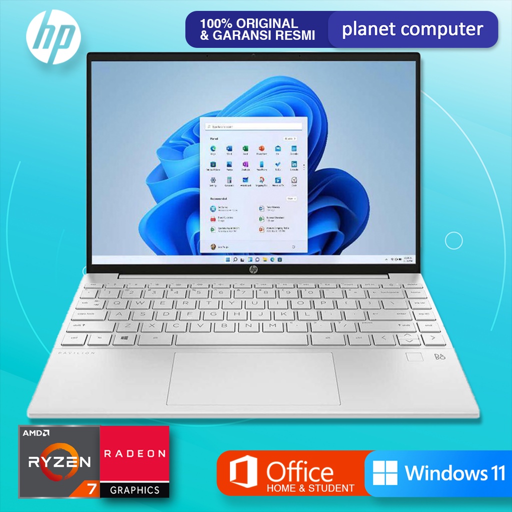 HP Pavilion Aero 13 13.3" WQXGA Ryzen-7 5800U 16GB 512GB M.2 Win11+OHS