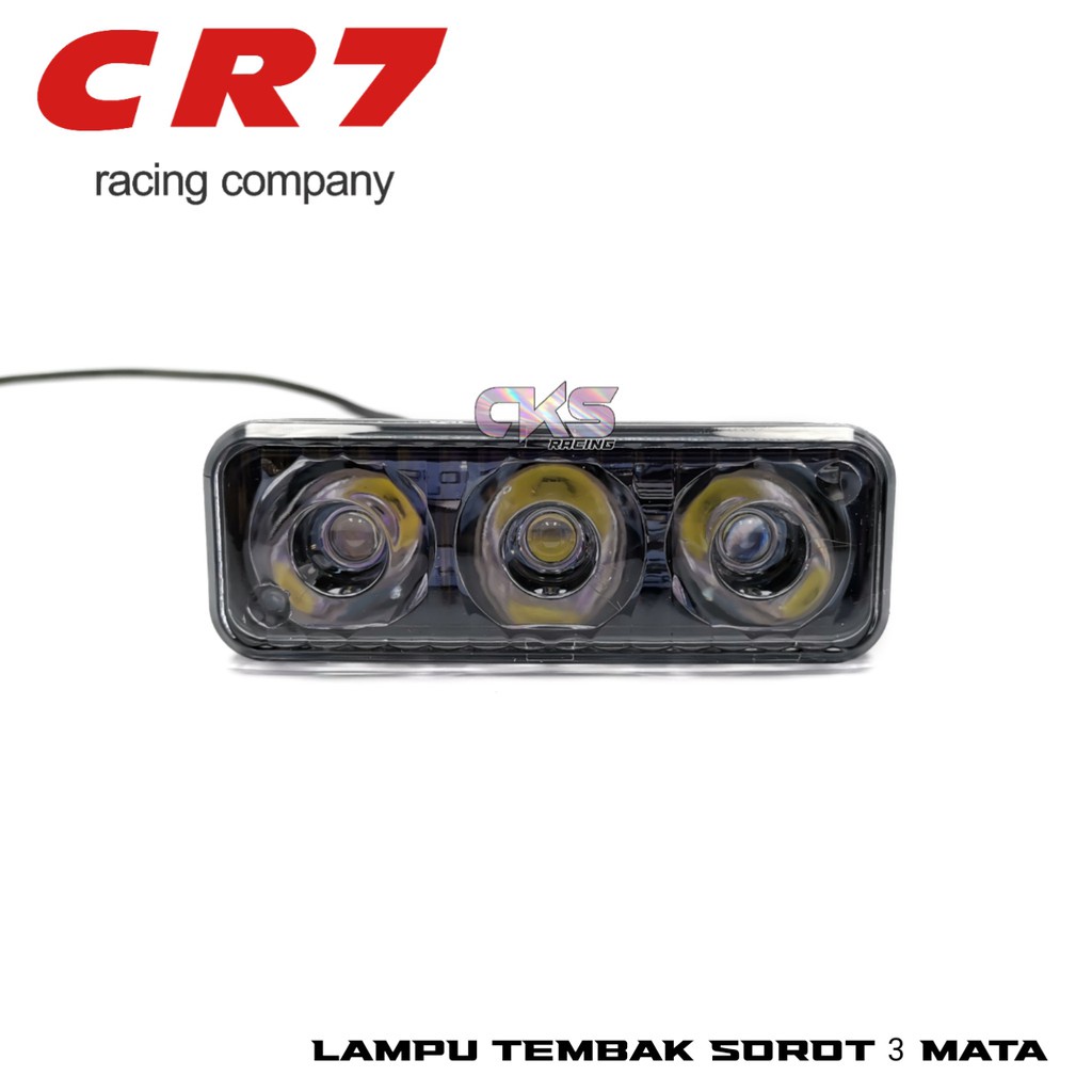 lampu tembak led E03 sorot creee 3 mata 9 watt kabut motor mobil E03R worklight flash putih