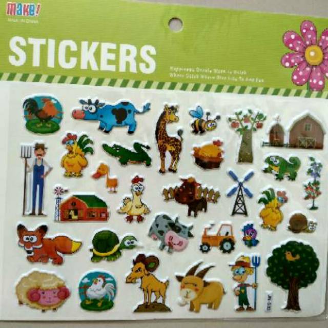 Sticker timbul binatang dan peternakan Shopee Indonesia Sticker timbul binatang dan peternakan Shopee Indonesia