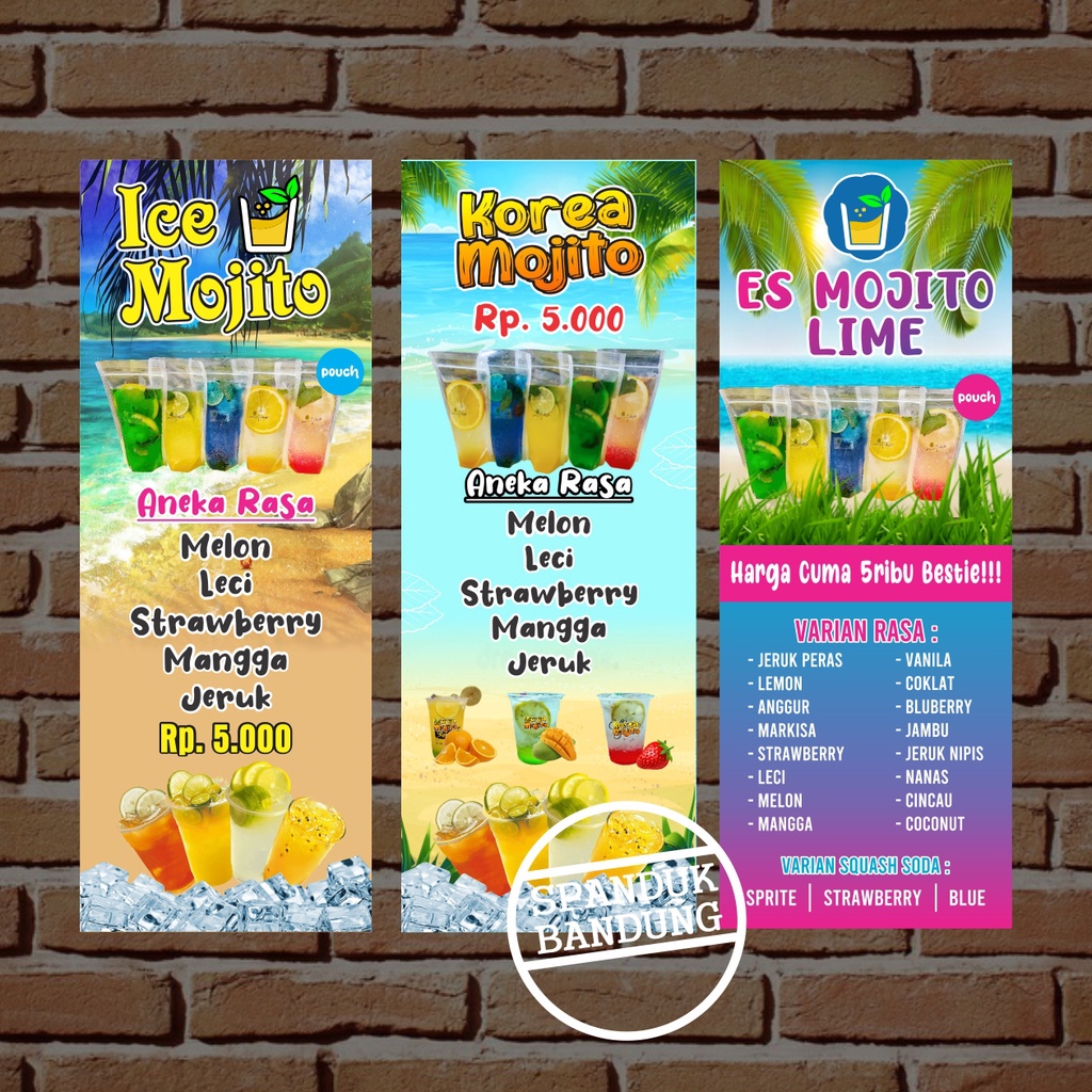 Spanduk Banner Minuman Mojito Moctail Mx