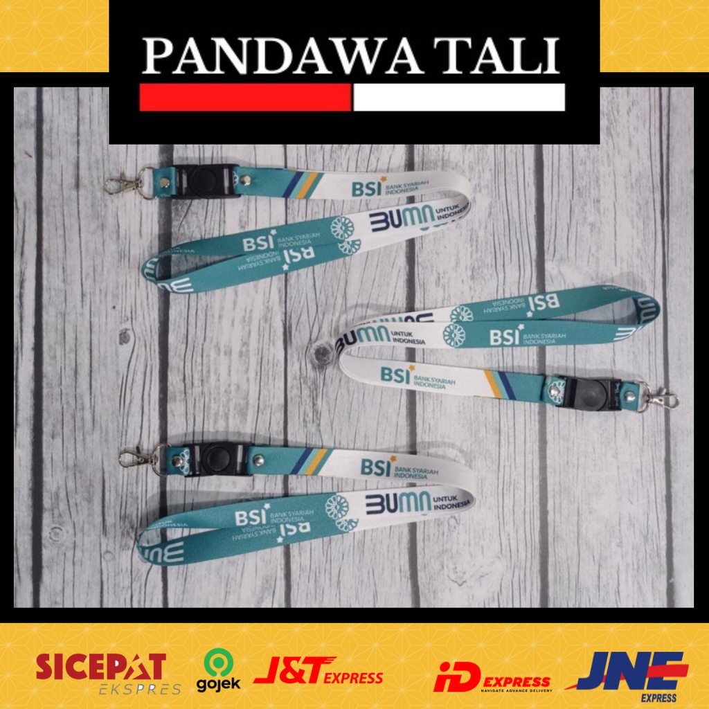 

Lanyard BSI BUMN PUTIH HIJAU/Lanyar BUMN BSI Bank Syariah Indonesia/Pandawa Tali Surabaya PTS