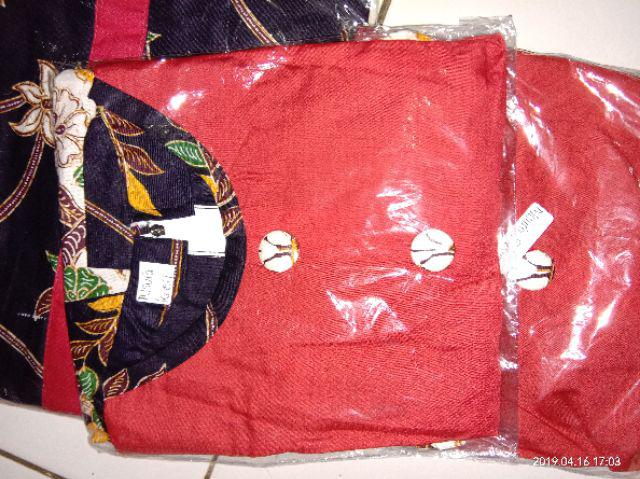 Qnunbatik Batik Keluarga/family Gamis Muslim Adelia Madura Hitam