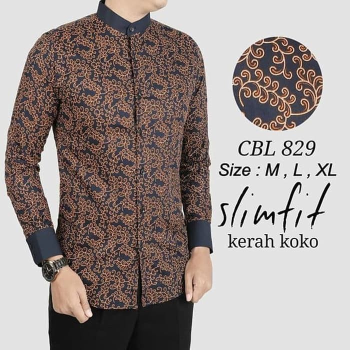 Baju Pria Model Koko Slimfit Pria Kerah Shanghai New Model Cbl829 Shopee Indonesia