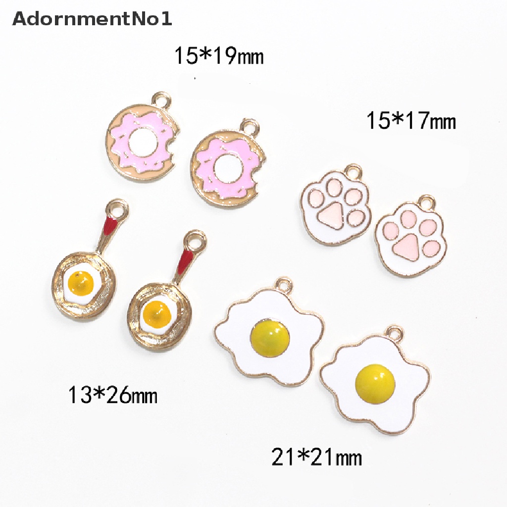 (AdornmentNo1) 10pcs / lot Liontin Enamel Bentuk Telapak Kaki Anjing Bahan Zinc Alloy Untuk DIY Perhiasan Charms