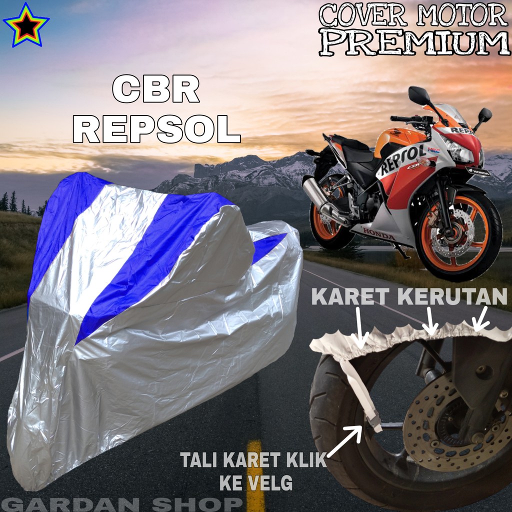 Sarung Motor CBR REPSOL Silver KUNING Body Cover Cbr PREMIUM