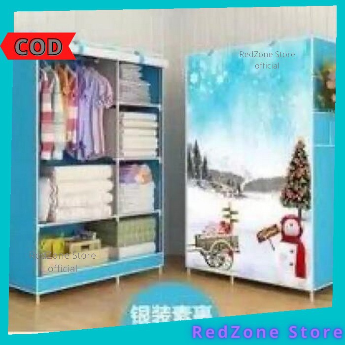 Lemari Baju Susun Portable Bongkar Pasang Murah Minimalis Serbaguna Organizer Pakaian Rak Gantung Te