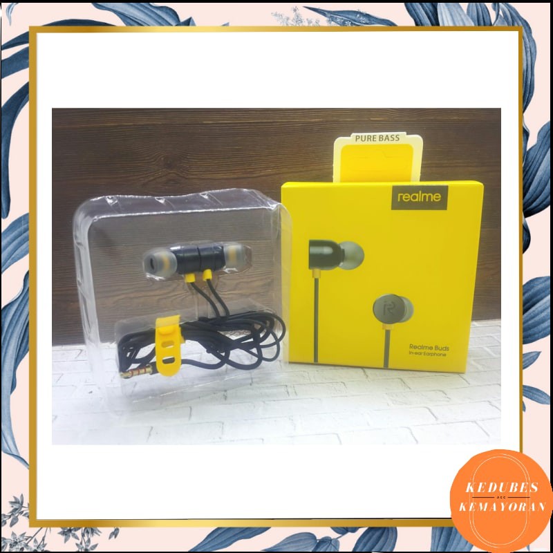 Headset Realme MA10 Buds Hitam / In-ear Earphone realme buds [KK]