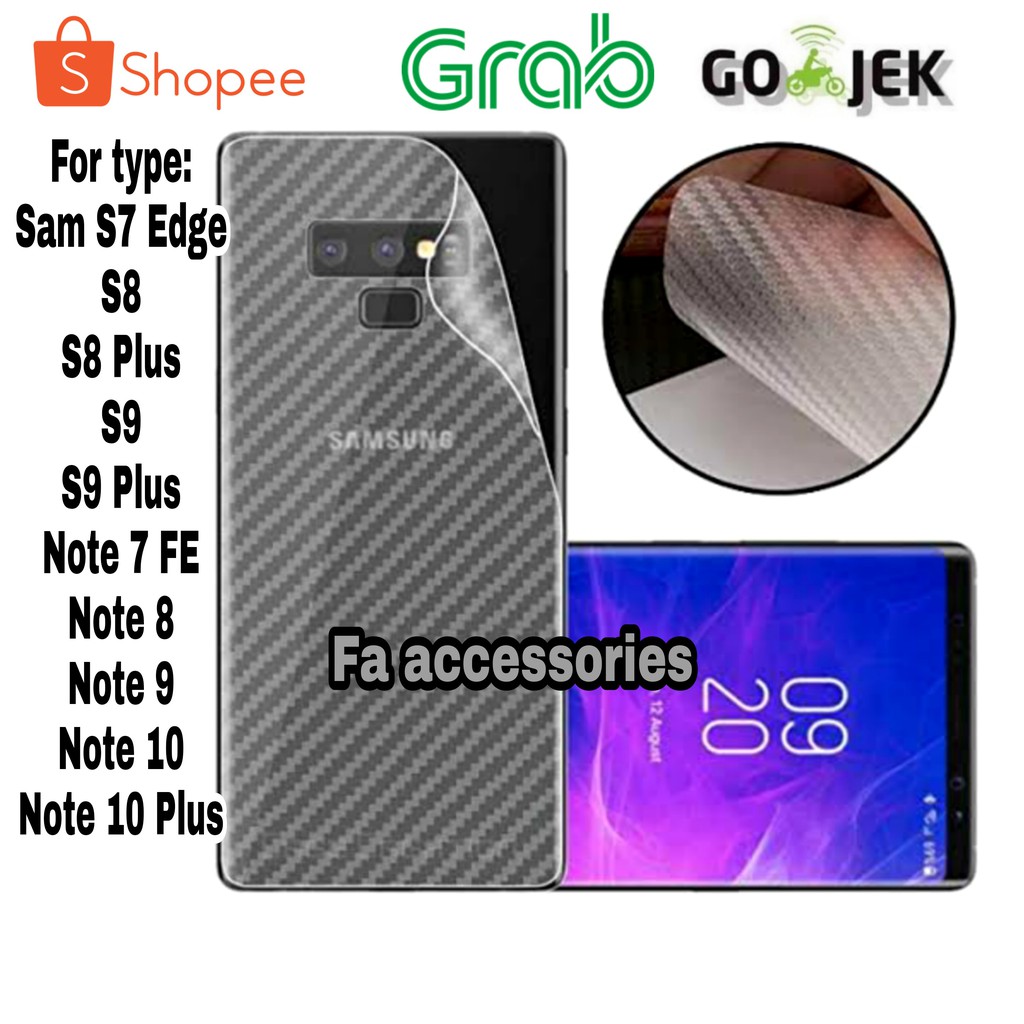 Skin carbon Samsung GALAXY S7 edge S8plus S8 S9 S9Plus note 7 FE 8 9 10 plus lite 10plus