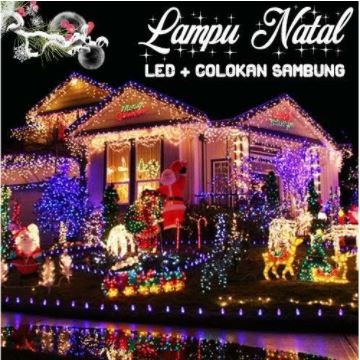 [IN BOX] READY Lampu Tumblr 100 LED 10 meter Light / Lampu Hiasan Natal bisa dibentuk tirai