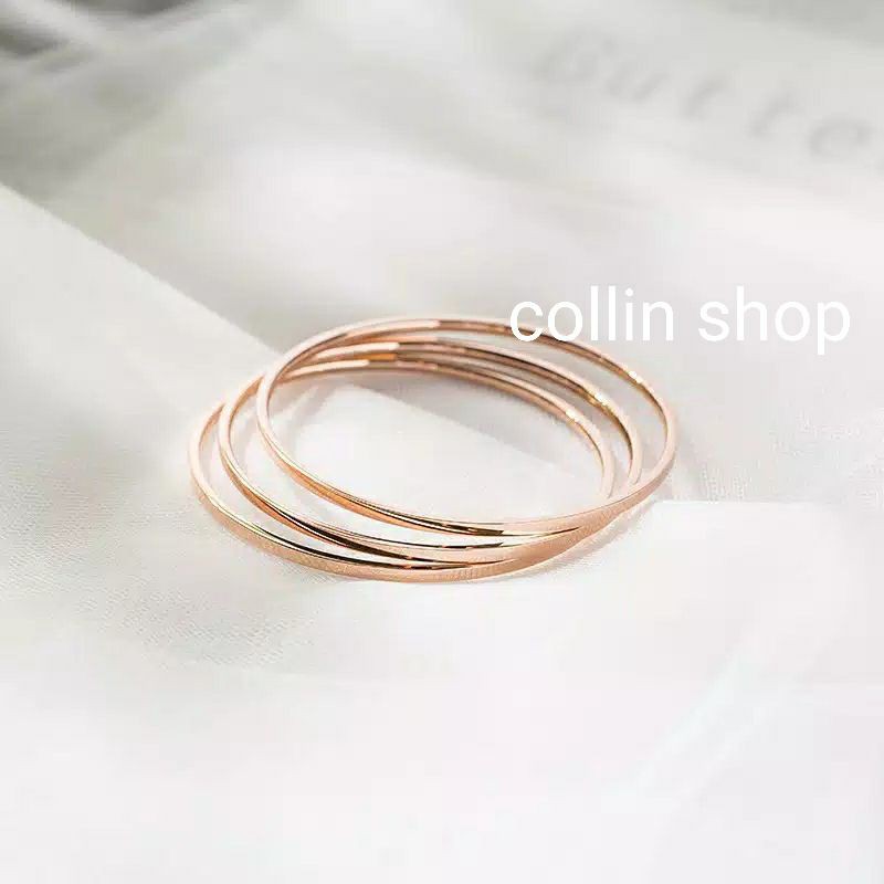 gelang keroncong asli titanium anti karat