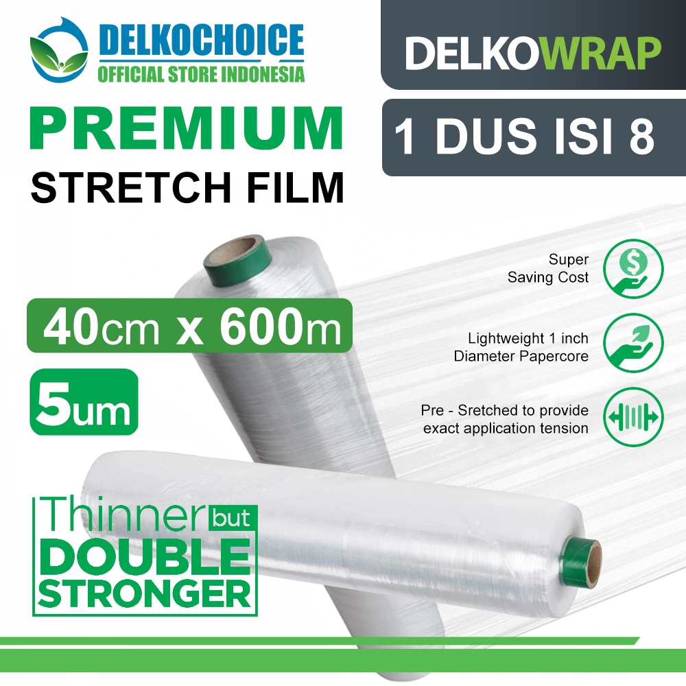 

Stretch Film BOLT 40x600m Plastik Wrapping Wraping DUS DELKOWRAP