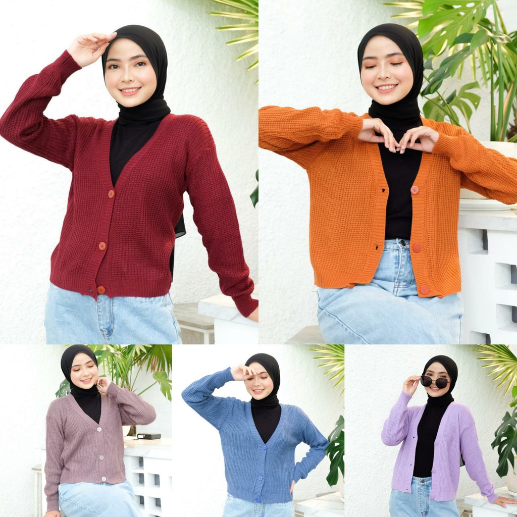 TEZY CROP CARDI - outer murah / cardigan murah / simple outer / cardigan wanita