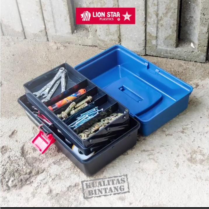 Tool Box 01 Lion Star Plastik JX-19 Kotak Penyimpanan Alat Perkakas jx19