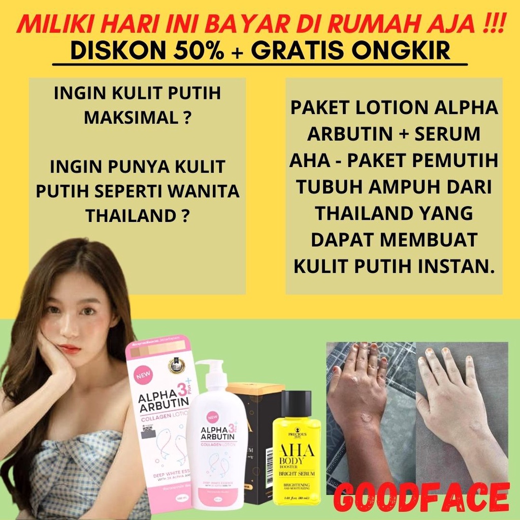 BODY LOTION PEMUTIH BADAN ALPHA ARBUTIN COLLAGEN LOTION 500ML ORIGINAL ALPHA ARBUTIN COLLAGEN BODY LOTION PERAWATAN TUBUH