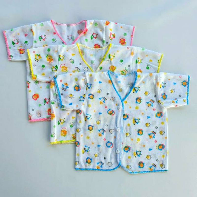 Baju bayi lengan pendek halus newborn ( 3pcs )