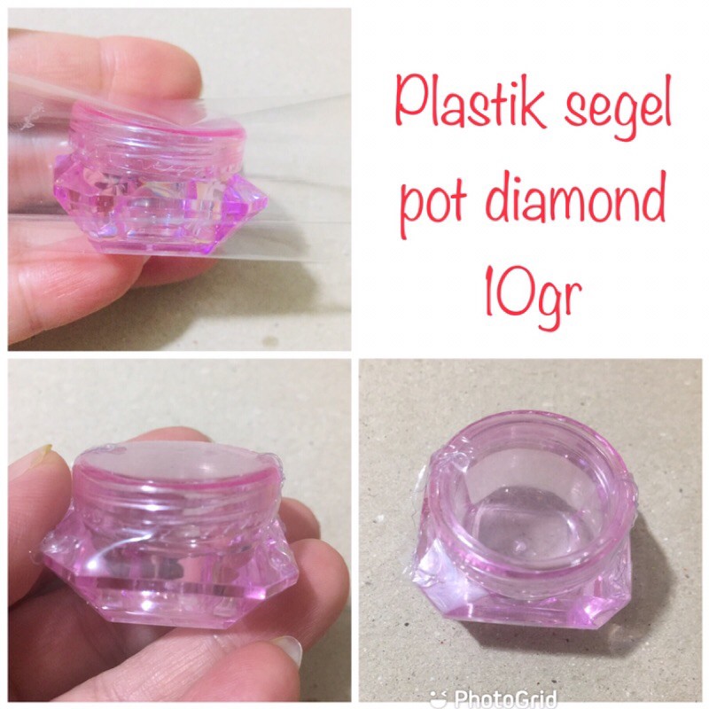 

plastik segel pot diamond 5gr segel plastik 5gr (ISI 50)