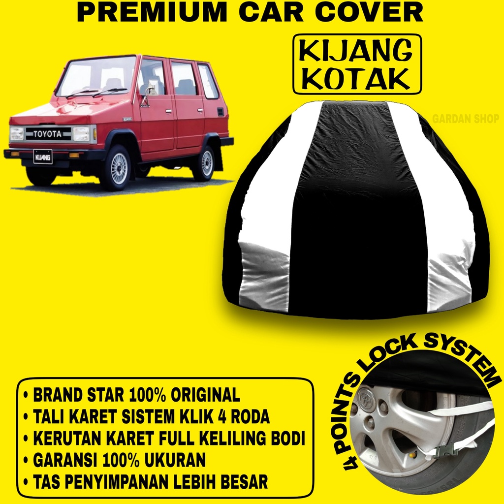 Body Cover KIJANG KOTAK Sarung Strip SILVER Penutup Pelindung Bodi Mobil Kijang Kotak PREMIUM Cover