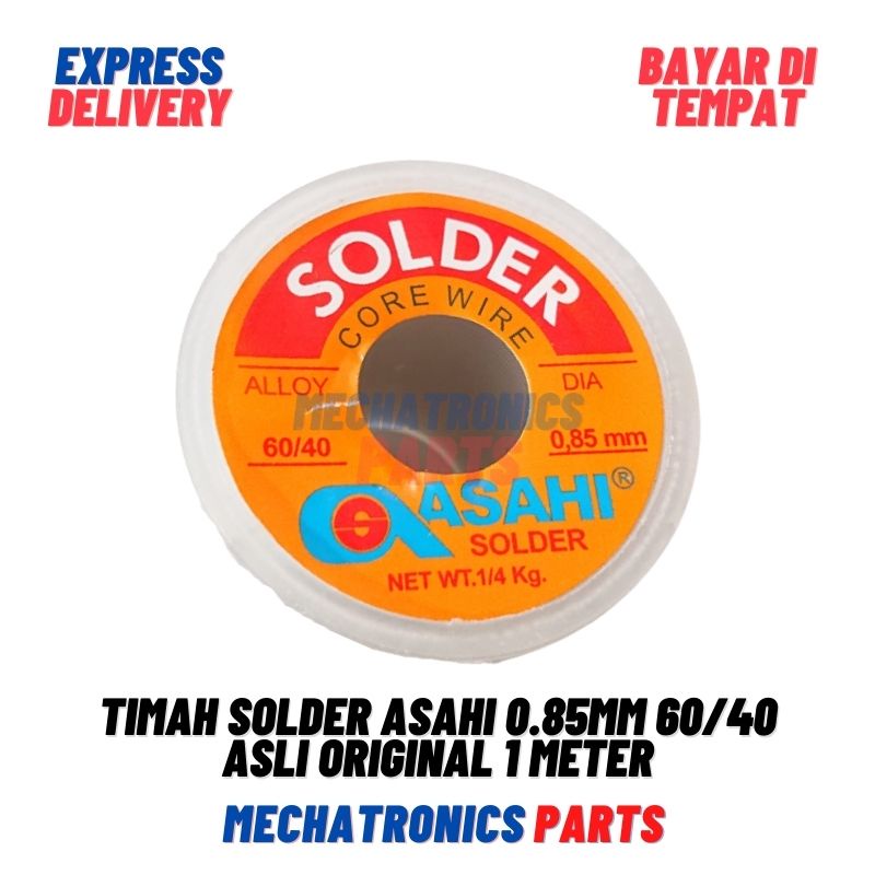 Timah Solder Asahi 0.85mm 60/40 Asli Original 1meter