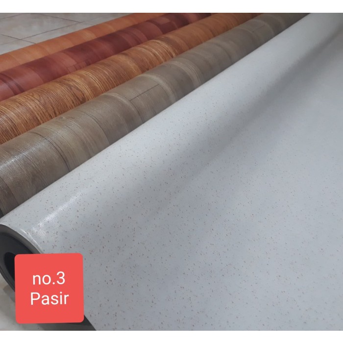 TIKAR-KARPET- KARPET LANTAI VINYL TEBAL IMPORT KOREA L 2M TEBAL 0.5MM HARGA 25. - KAYU ABU -KARPET-
