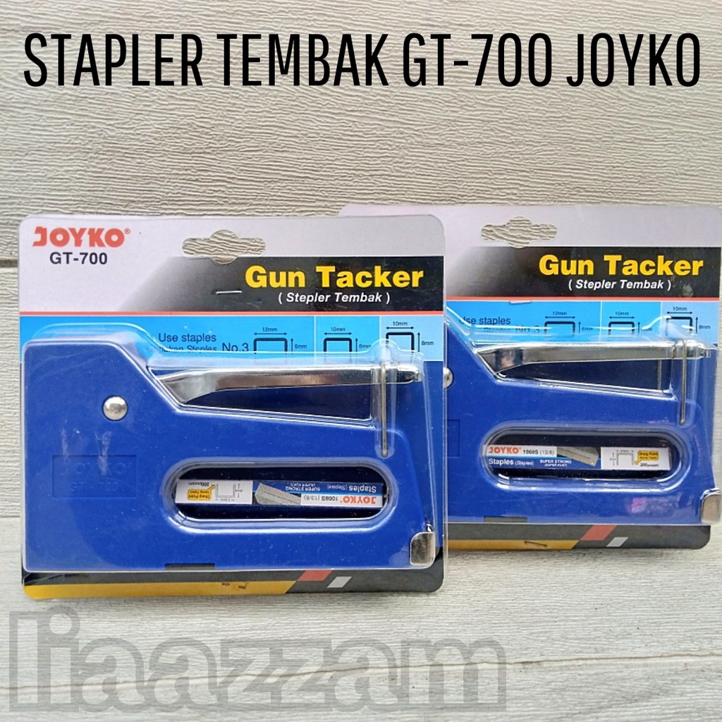 

Stapler / Staples Tembak Joyko Gun Tacker U/ Jok , Buku , Kayu , Triplek , Banner Dll