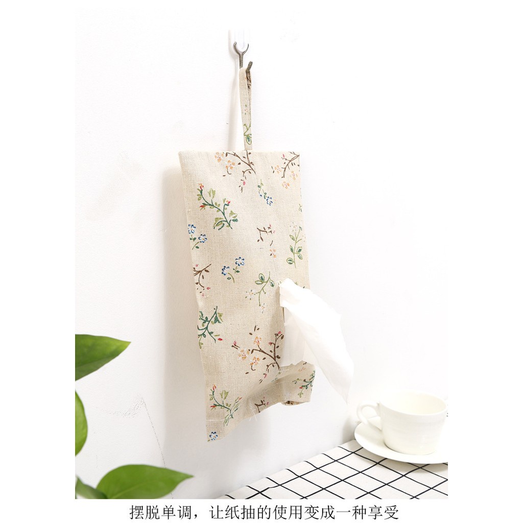 Hanging Tissue Pouch - Kotak Penyimpanan Tisu Gantung Mobil Tembok Gantungan - Tempat Tissue Kanvas