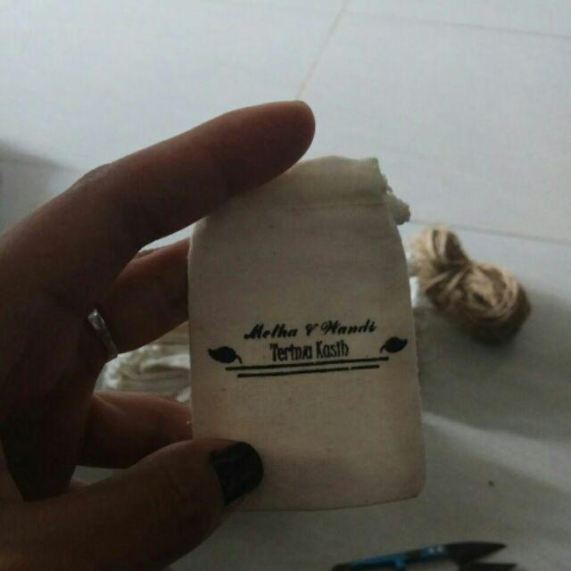 Pouch/ Kantong / Stringbag/ Dustbag Mini Serut Blacu Uk  5x7 Cm