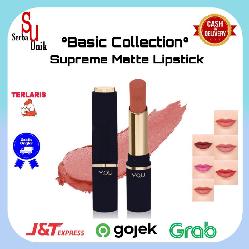 [ESTI KOSMETIK] KOSMETIK YOU BASIC COLLECTION SUPREME MATTE LIPSTICK 3.2G (LONG-WEAR LIP COLOR &