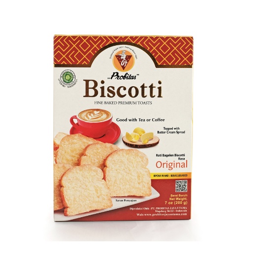 

Biscotti Original 200gr/ Fine Baked Premium Toasts/ Roti Bagelen Biscotti Original