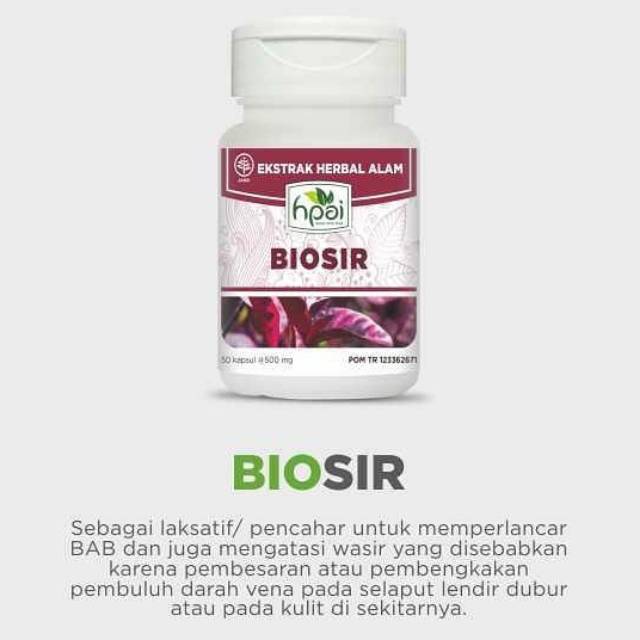 HNI HPAI BIOSIR Obat Wasir 50 kapsul ORIGINAL