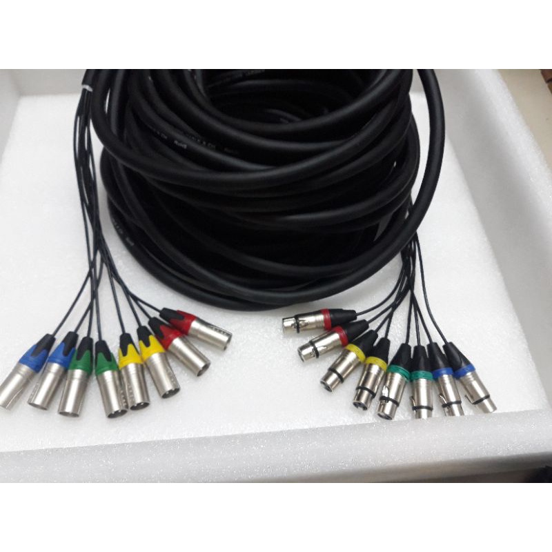 Kabel snake isi 8 komplit dan jeknya.male to female 25meter