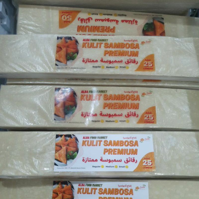 

Kulit Sambosa Premium Alba Food Market Ukuran Kecil isi 25 lembar