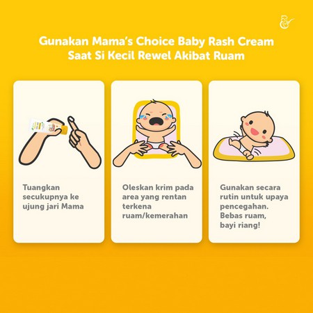 Mama's Choice Baby Rash Cream 50 gr - Perlengkapan Bayi Krim Ruam Popok