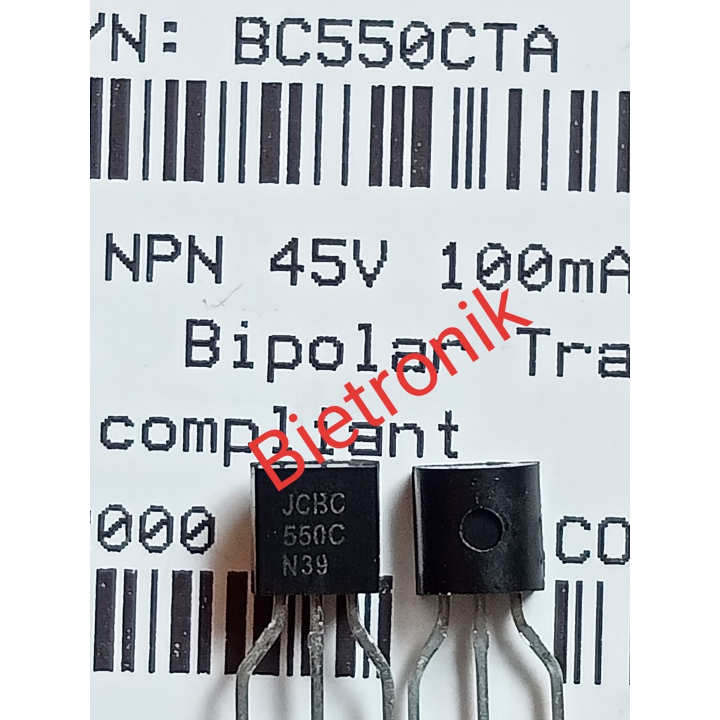 BC550 BC550C BC550CTA Transistor NPN ORIGINAL ON SEMI