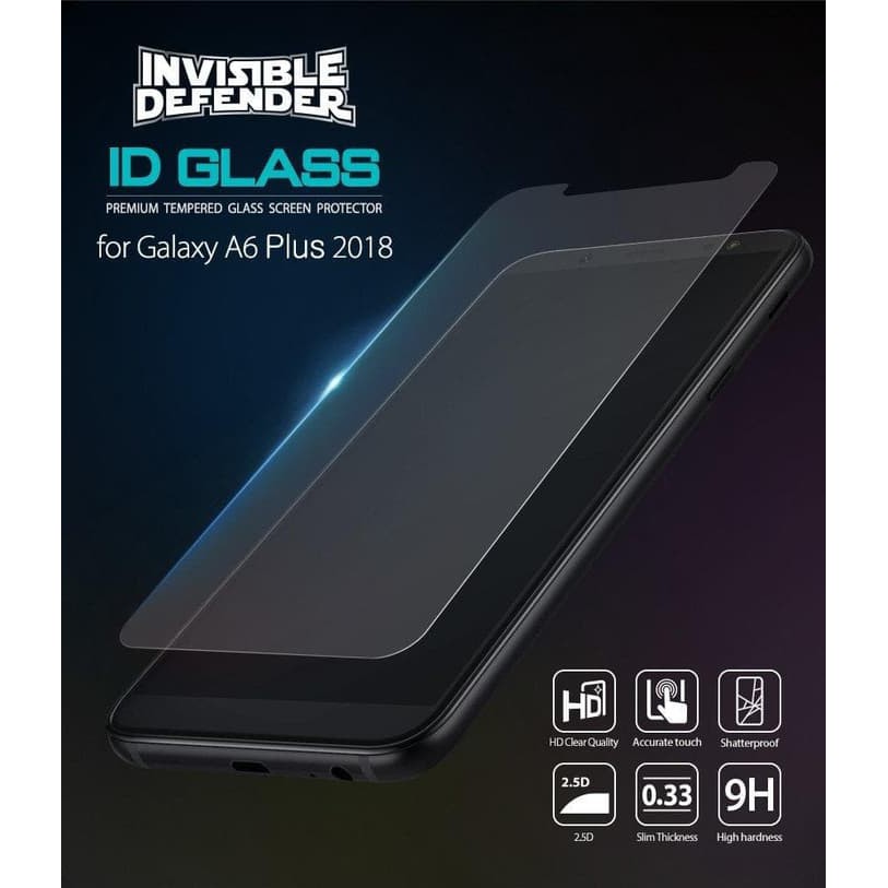 Ringke ID invisible defender tempered glass for samsung galaxy A6 2018