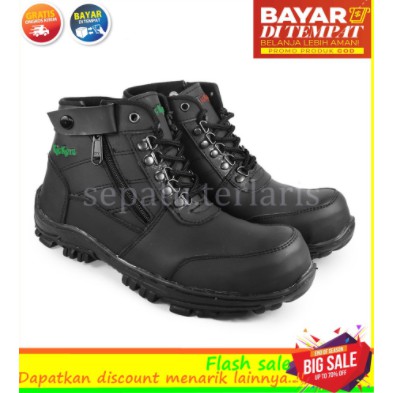 SEPATU PRIA BOOTS SAFETY KICKERS MORISEY UJUNG BESI