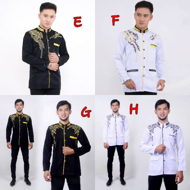 Jasko jas koko motif terbaru / jasko batik / jasko hijau NU / baju koko gus azmi