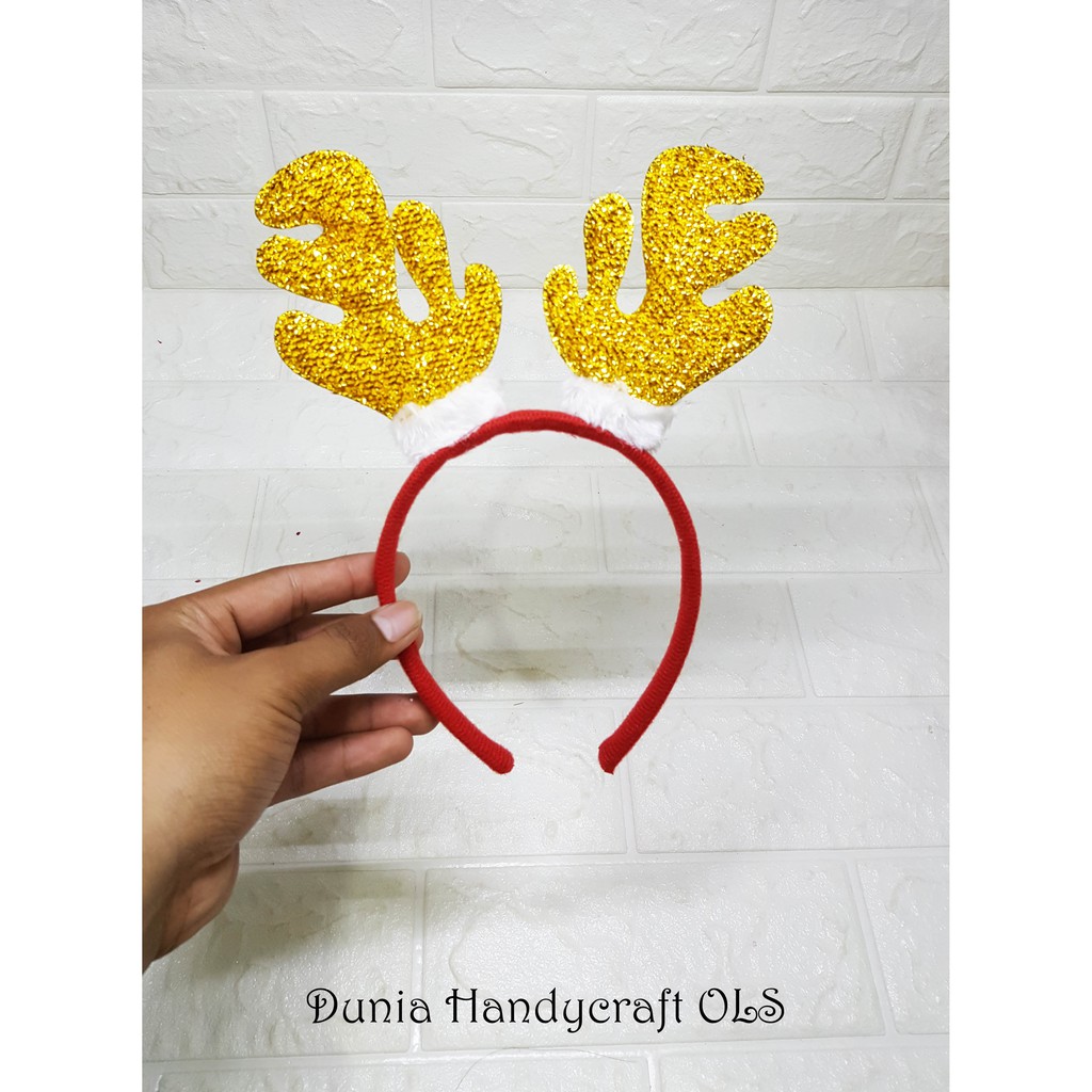 Bando Natal Blink Tanduk Rusa Bando Xmas Perayaan Pesta