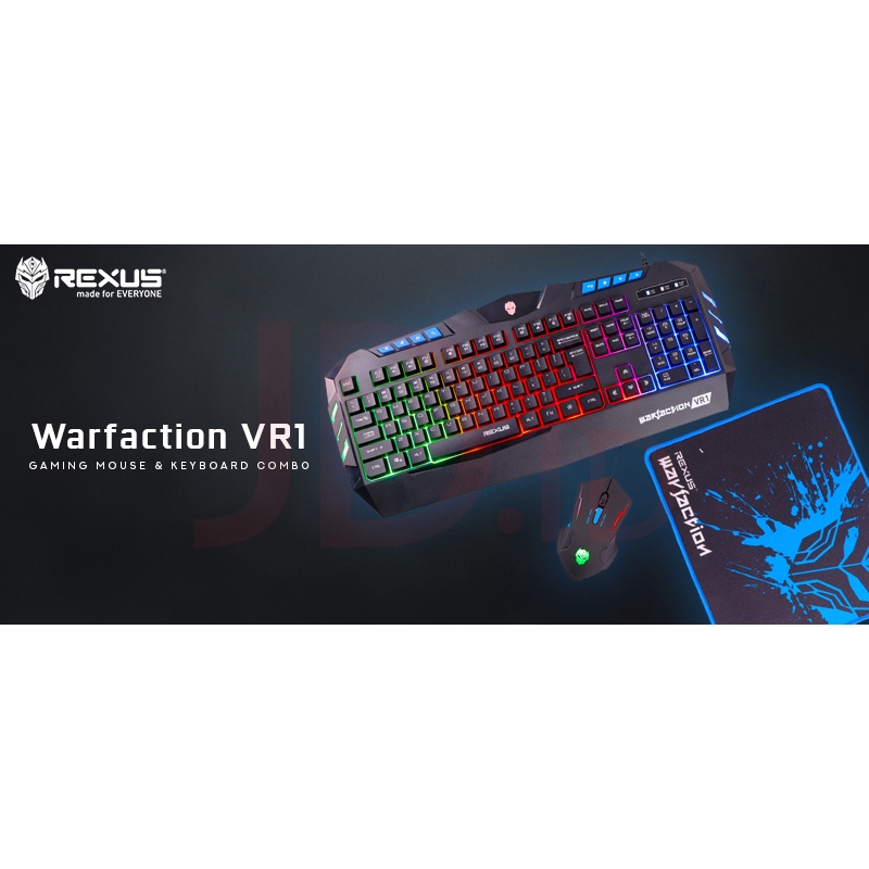 Keyboard Mouse Rexus 2 in 1 Combo Gaming 1 Vr1