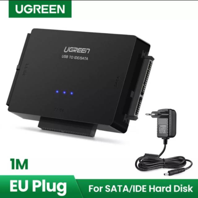 Ugreen Adapter Konverter Usb 3.0 to IDE SATA 2.5 3.5 SSD HDD CD DVD ROOM HARD DISK ORIGINAL