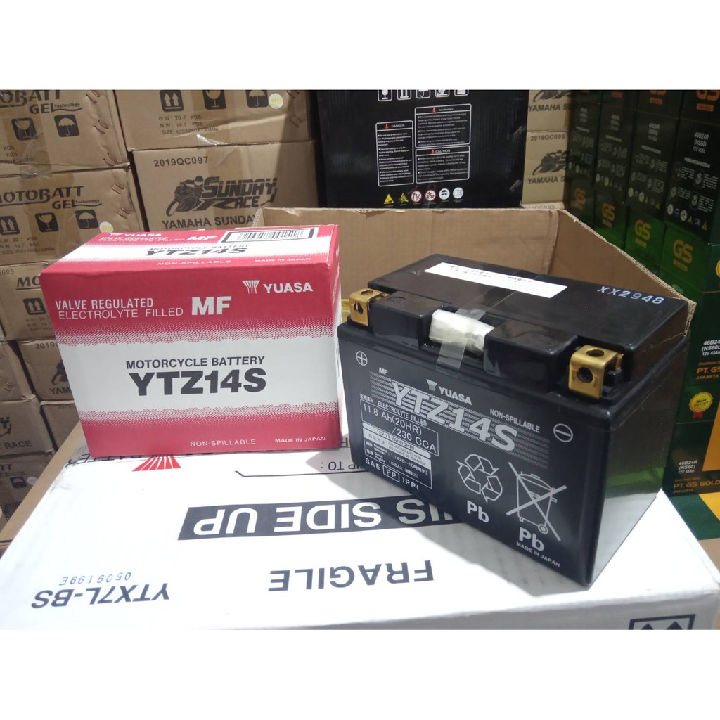 AKI MOTOR APRILIA, BMW S1000, CBR 600, ZX 1000, MV AGUSTA YTZ14S YUASA ORI MF