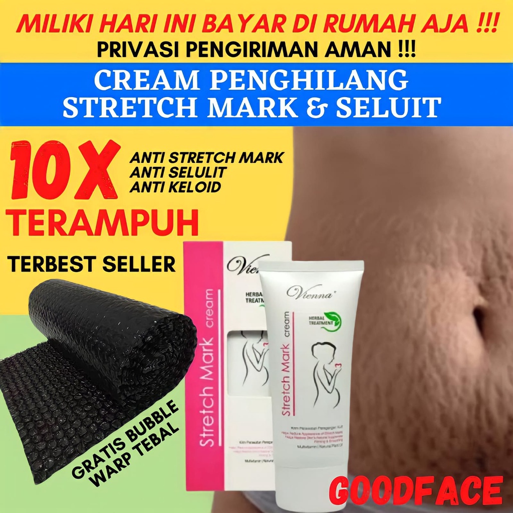 PENGHILANG STRECHMARK AMPUH PERMANEN BPOM VIENNA STRETCHMARK STRETCH MARK CREAM KRIM OBAT SALEP VIENA